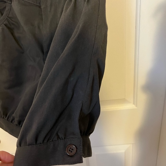 Charcoal colour cotton shorts with pockets - Picture 3 of 3